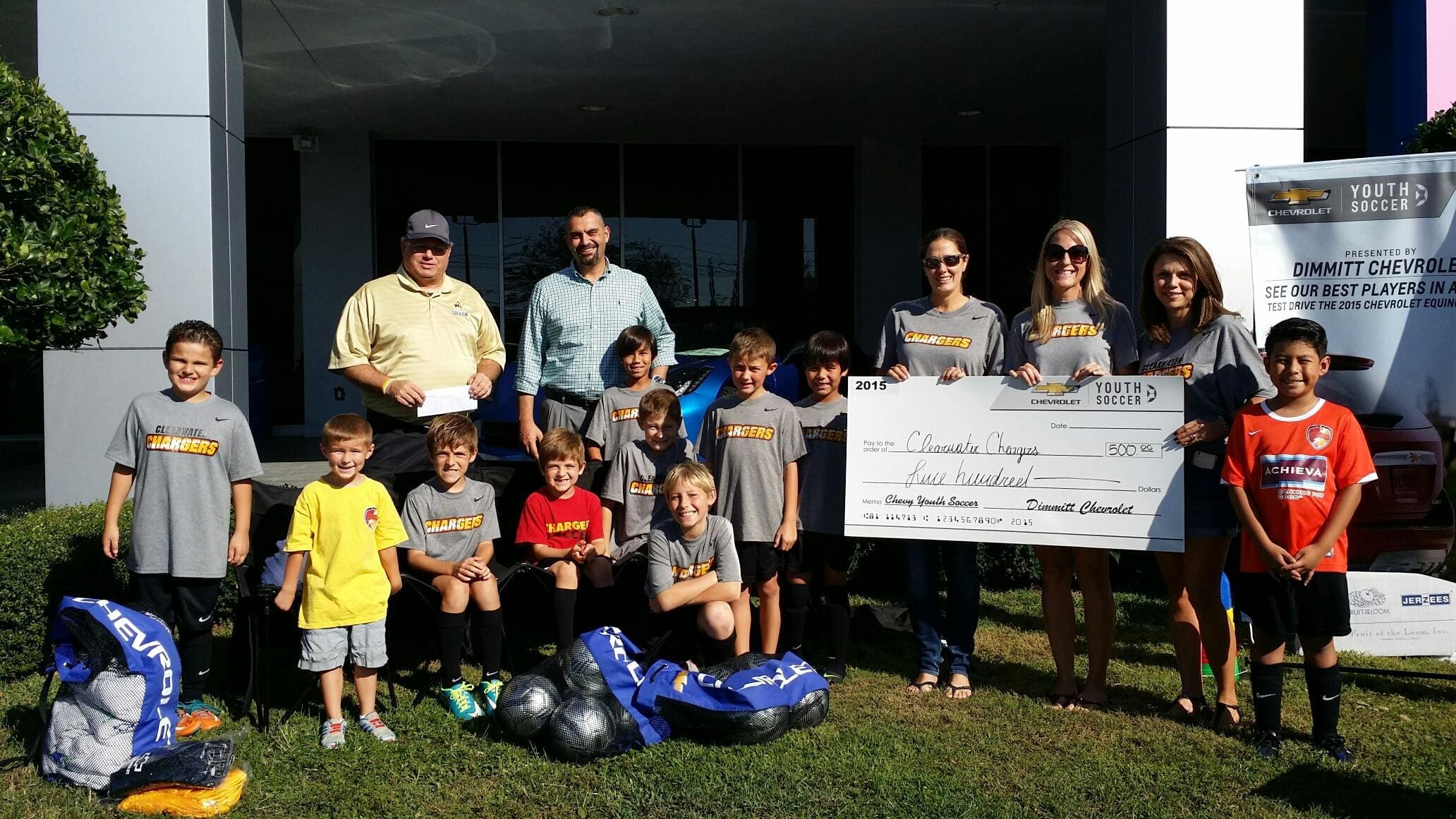 Dimmitt Chevrolet teams up with Clearwater Chargers for big goal